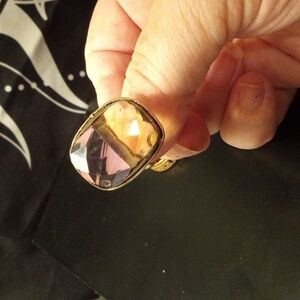 Sterling silver Ametrine gemstone two toned ring